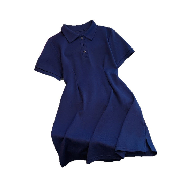 Femme Classic Polo kjole med knapdetaljer og sideslidser Stilla