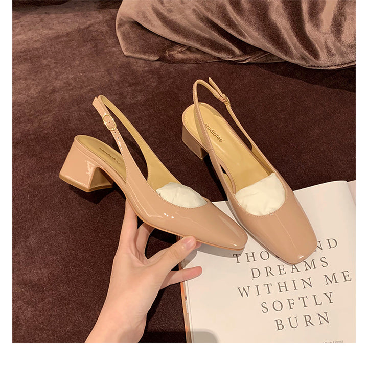Dame Slingback-pumper med blokhæl og elegant design Stilla