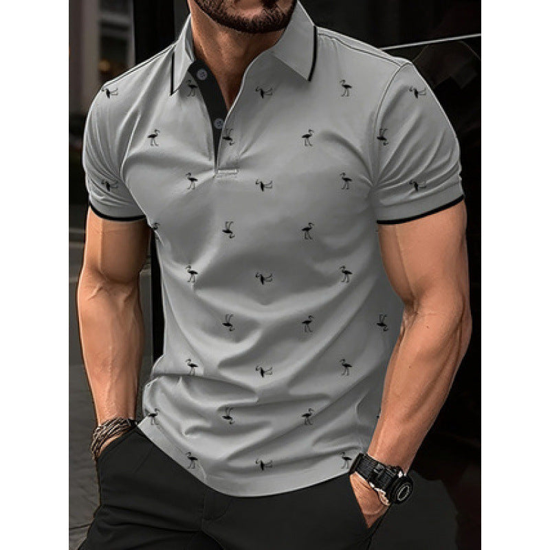 Herrer Fritid Trykt Polo-Shirt Stilla