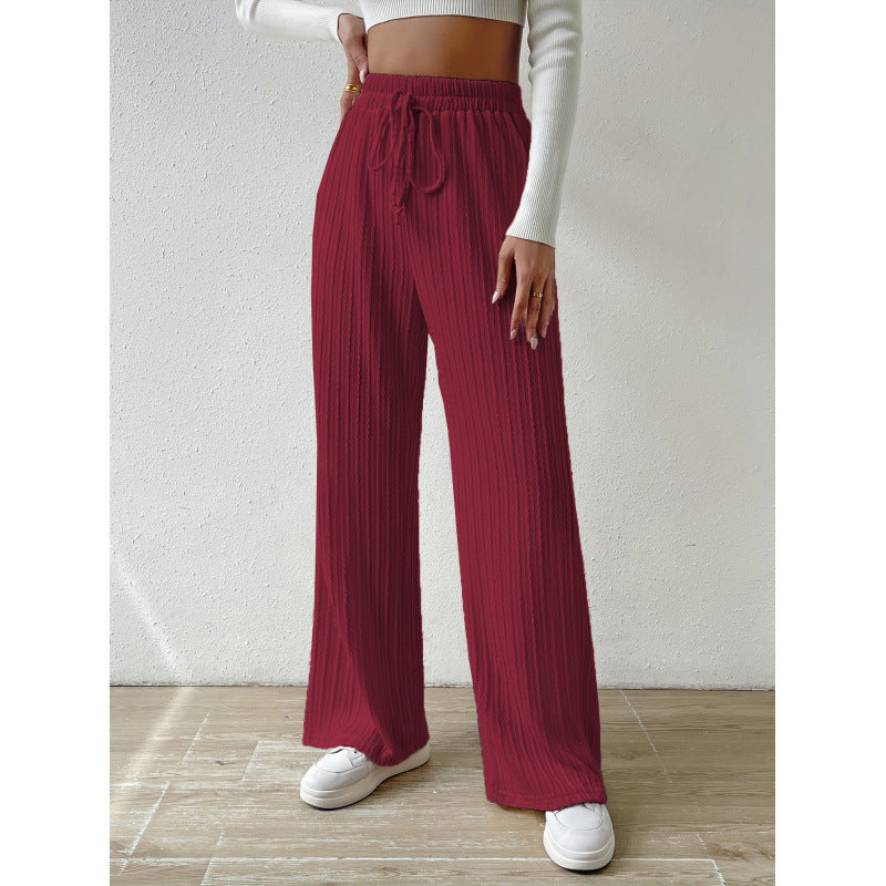 Dame hyggelig Cropped Top og løse Stretch-Bukser Sæt Stilla