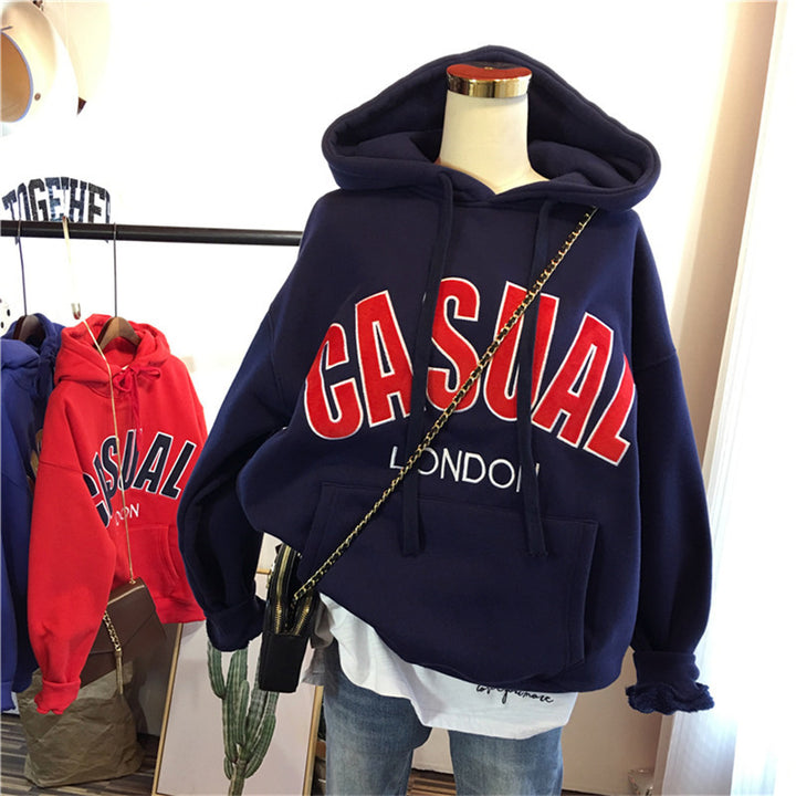 Femme Casual Grafisk Pullover Hoodie Stilla