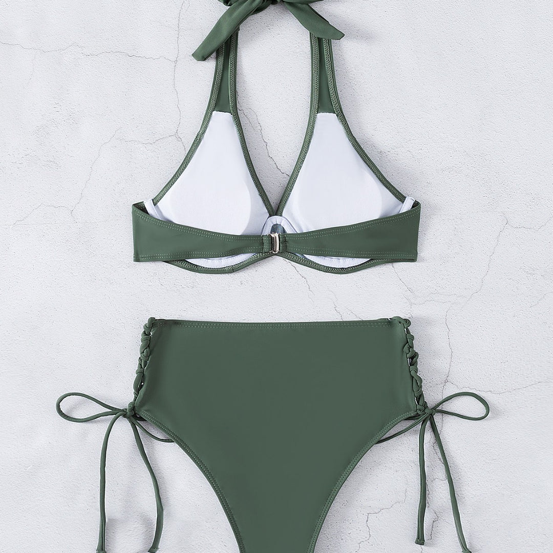 Dame Høj talje Snøre-Bikini Sæt Stilla