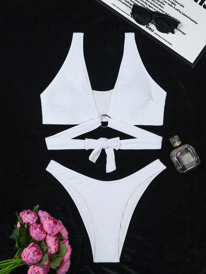 Dame Ripp-Cut-Out Bikini-Sæt Stilla