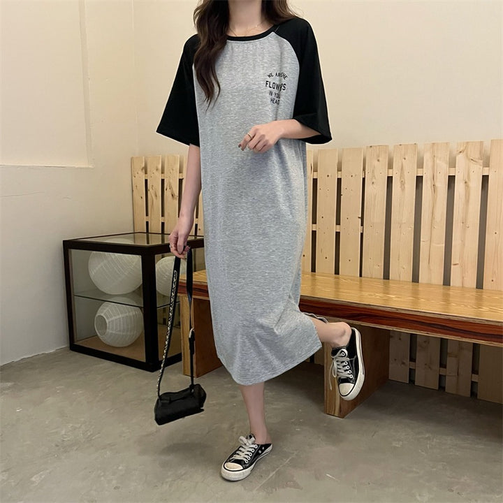 Femme Fritids Grafik T-Shirt Kjole Stilla