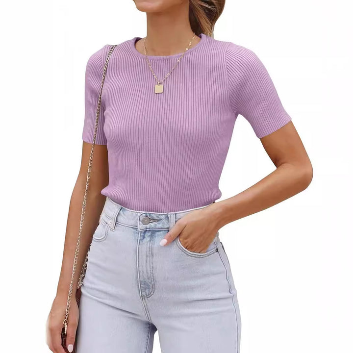 Dame figursyet Premium Rib T-shirt Stilla