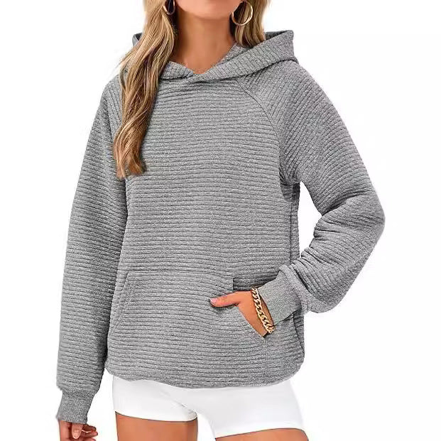 Dame hoodie med struktureret design og komfortabel pasform Stilla