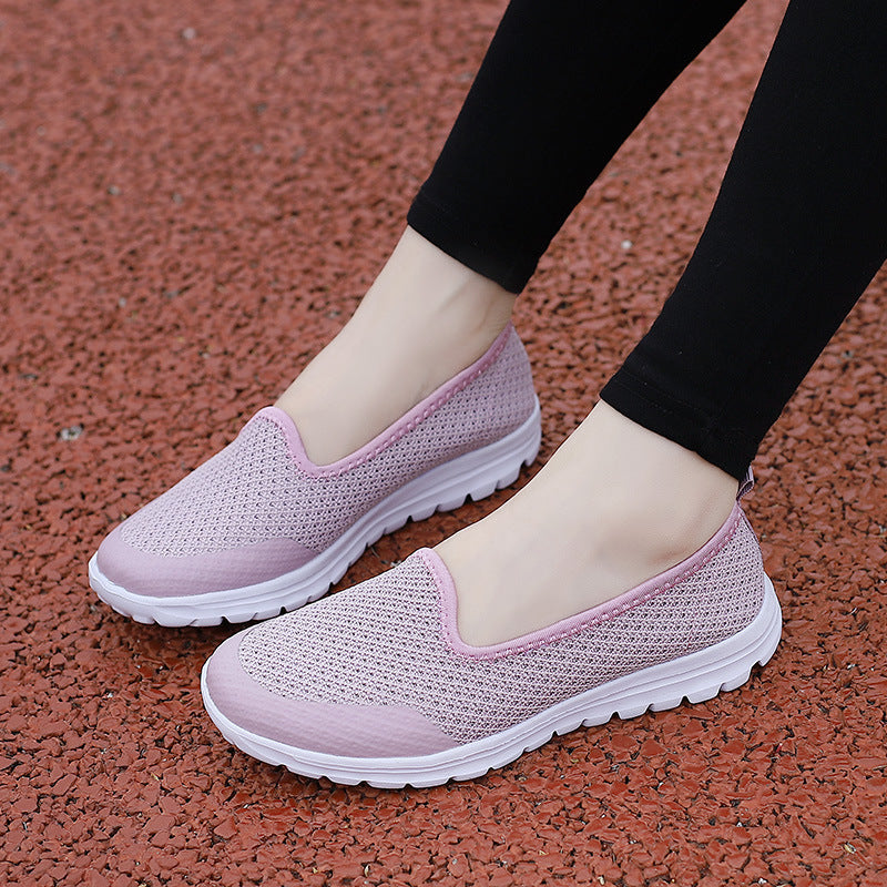 Dame Slip-On Komfort Sneakers med åndbart strik-overmateriale Stilla
