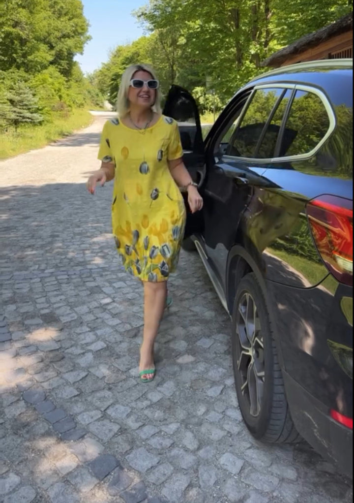 Dame sommerkjole med blomsterdesign og afslappet pasform Stilla