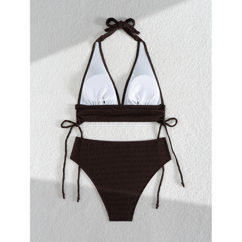 Dame Smocked Trekant Bikini Sæt Stilla