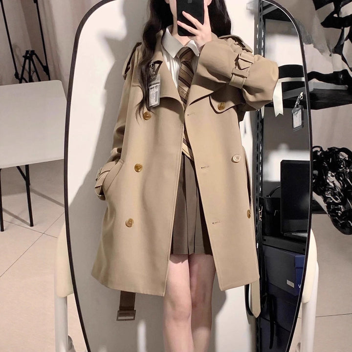 Dame Mode Trench Coat med Oversized Skæring Stilla