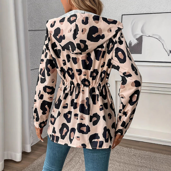 Dame fritidsparkajakke med leopardprint Stilla