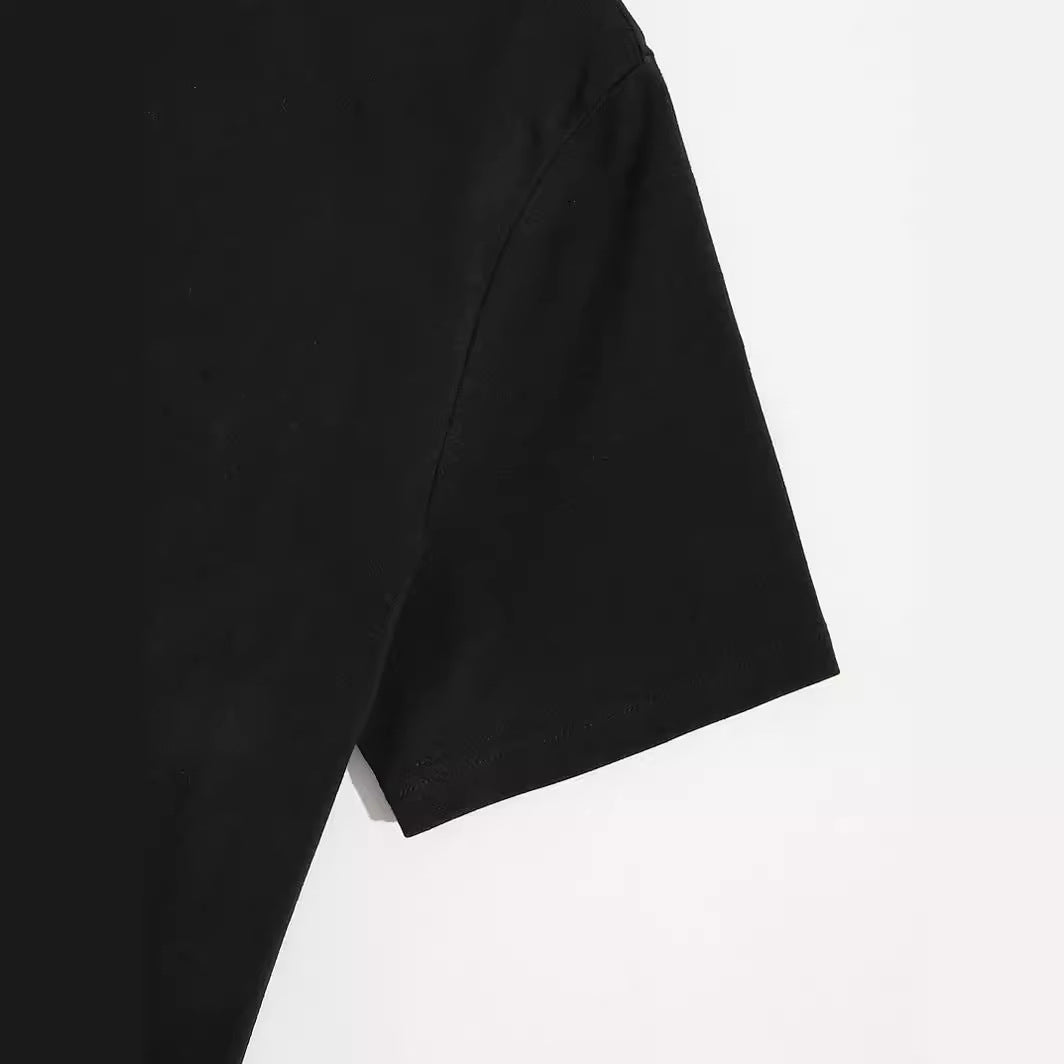 Damer afslappet statement T-shirt med kontrasttryk Stilla