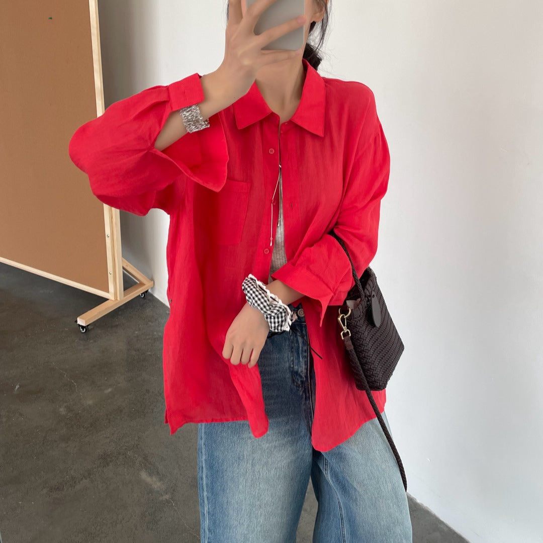 Femme Afslappet Casual Skjorte Stilla