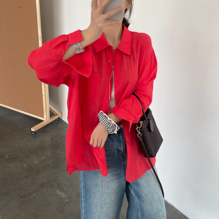Femme Afslappet Casual Skjorte Stilla