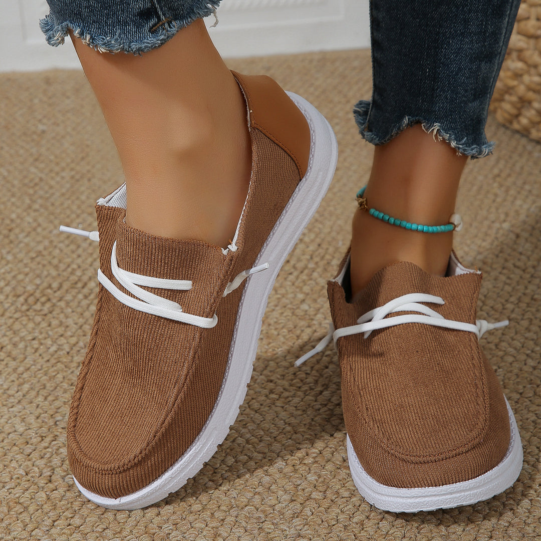 Dame Behagelige Slip-On Sneakers med elastiske snørebånd Stilla
