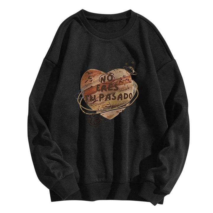 Kvinder casual sweatshirt med kreativ hjertedesign Skovae