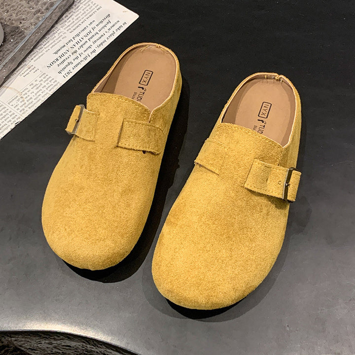 Dame Clogs lavet af høj kvalitet velour læder med justerbart spænde-detalje Stilla