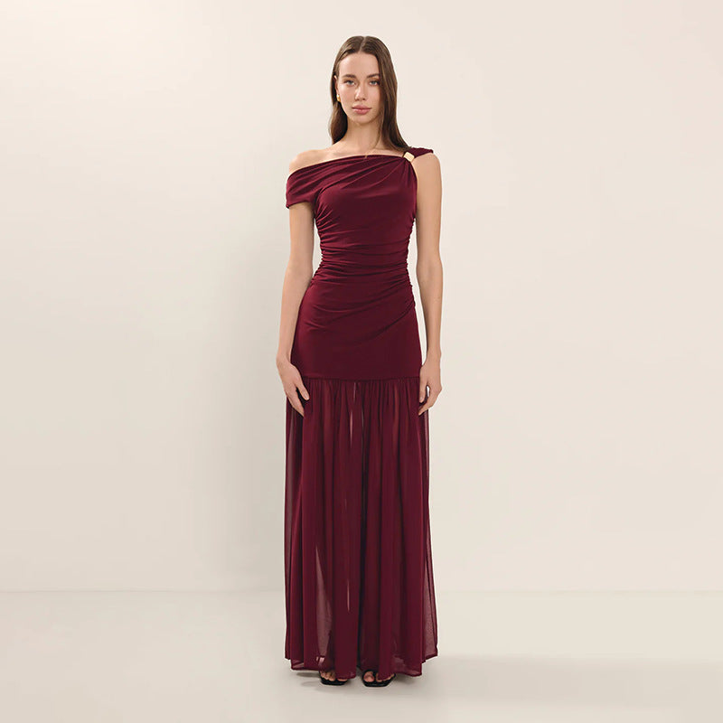 Dame Elegante Off-Shoulder Aftenkjole Stilla