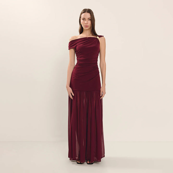 Dame Elegante Off-Shoulder Aftenkjole Stilla
