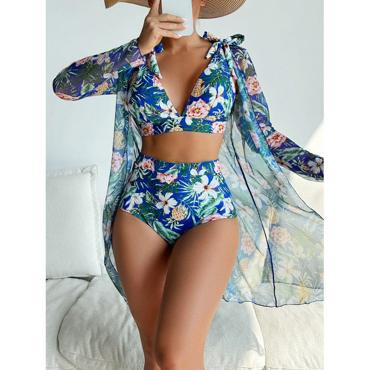 Dame badetøjsæt med gennemsigtig kimono Stilla