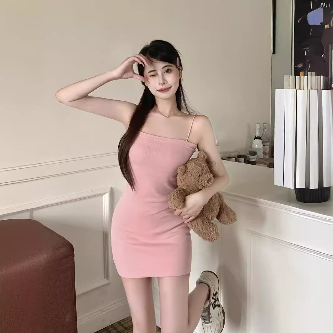 Femme Ribbede Bodycon Mini Kjole Stilla