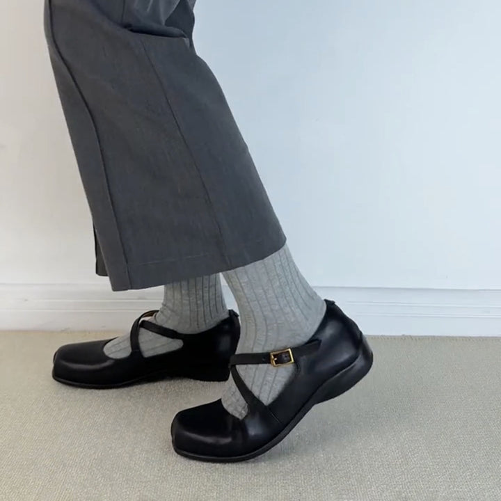 Damer Elegante Krydsrem Mary Jane Ballerinas Stilla