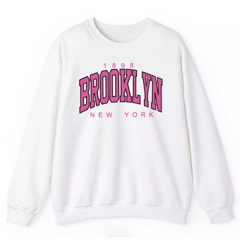 Kvinders sweatshirt med afslappet Brooklyn print og behagelig pasform Stilla