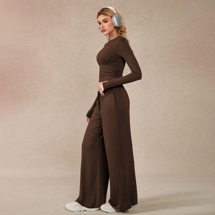 Dame casual tracksuit med løs pasform og elastisk talje Stilla