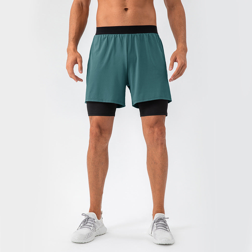 Herrer Sporty løbeshorts med integrerede kompressionsshorts og høj bærekomfort Stilla