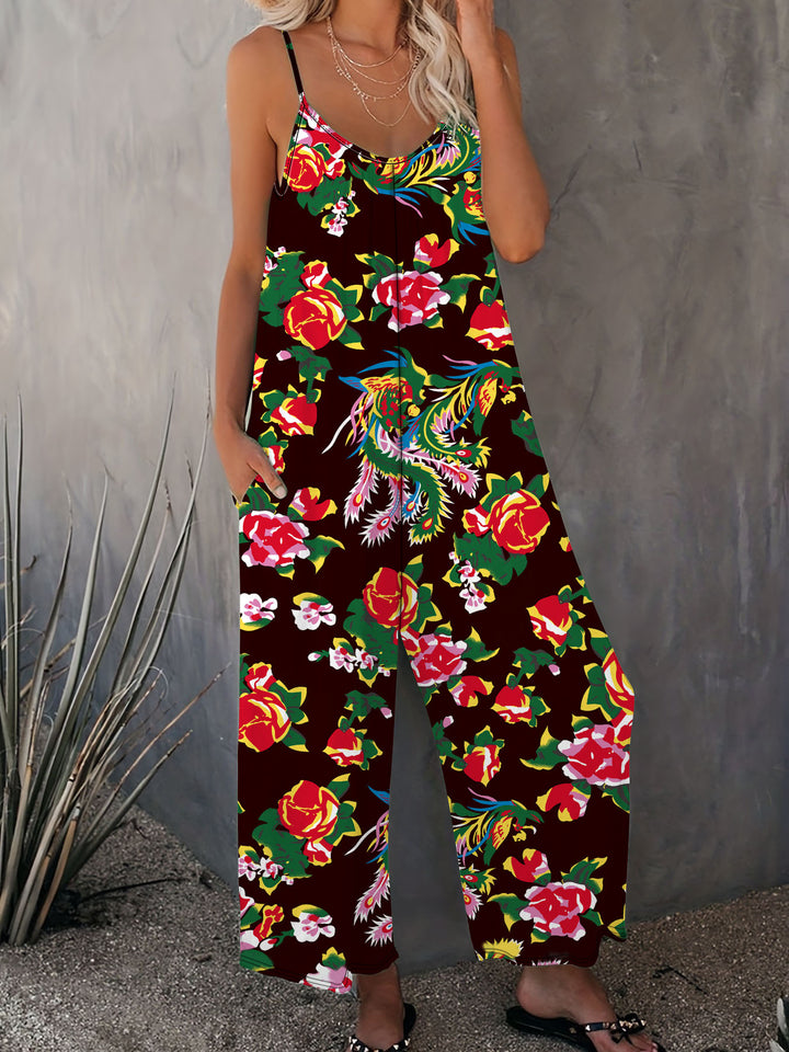 Dame Luftig Jumpsuit med floralsk mønster og afslappet snit Stilla