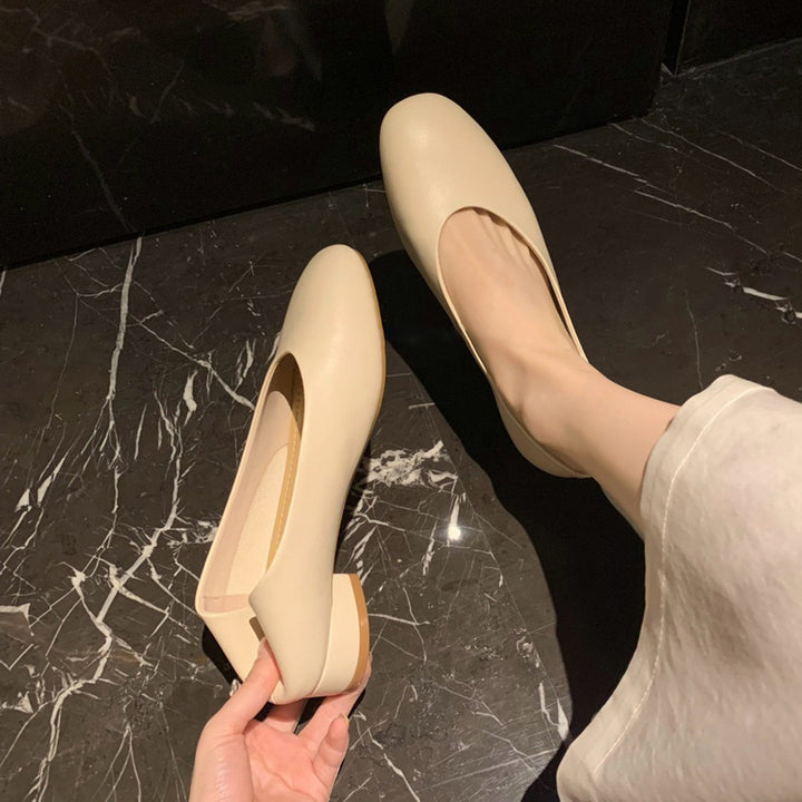 Dame Klassiske Lav Blokhæls Ballerinaer Stilla