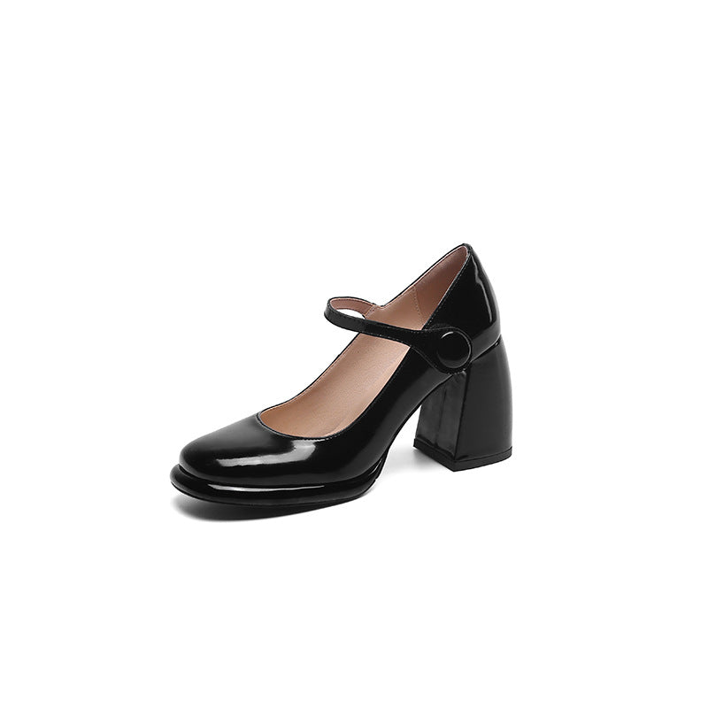 Femme Blokhælet Mary Jane Pumps Stilla