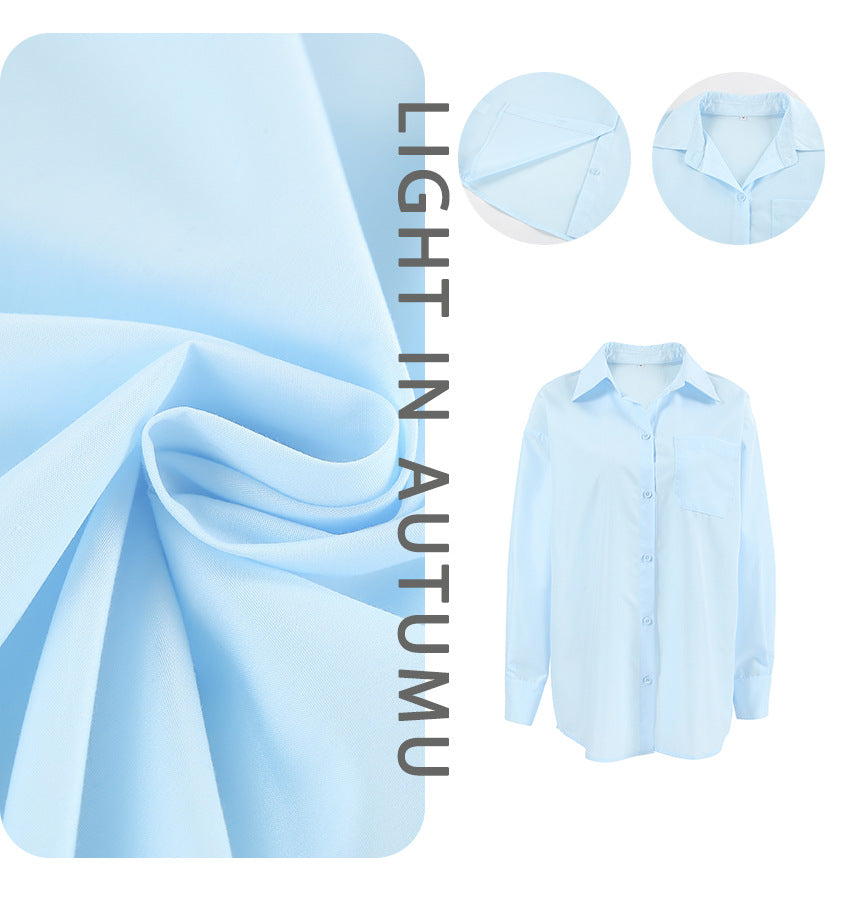 Dame Oversized Skjorte med moderne snit og brystlomme Stilla