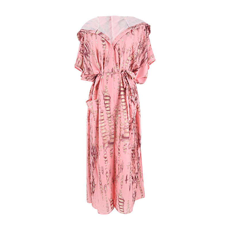 Dame Strand-Kaftan med hætte og luftig pasform Stilla