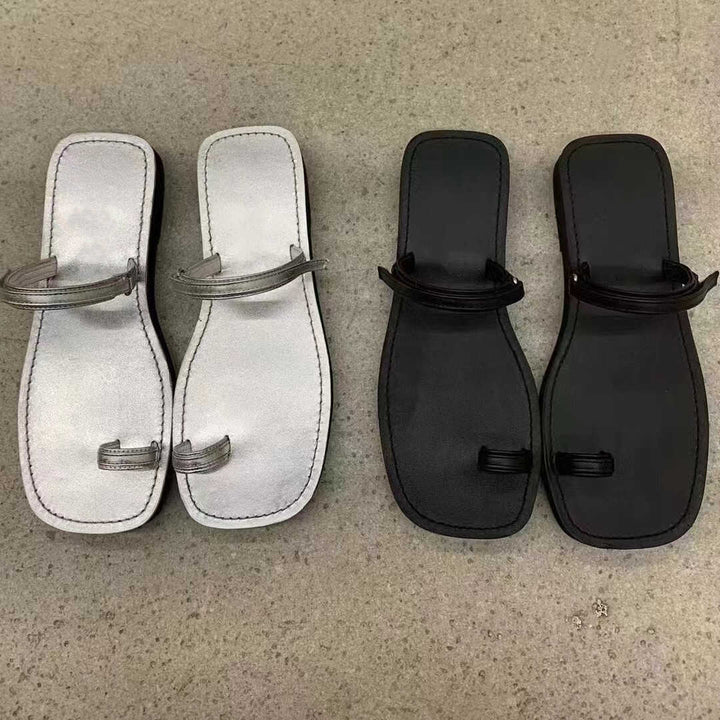 Dame Chic Metallic Slide Sandaler Stilla