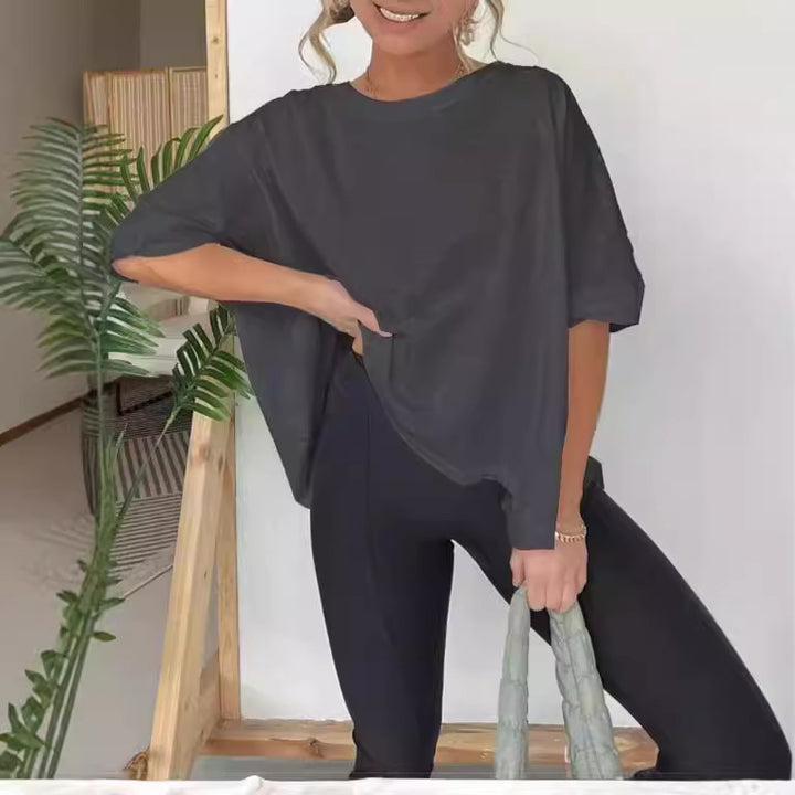 Dame casual oversized T-shirt med luftige ærmer Stilla