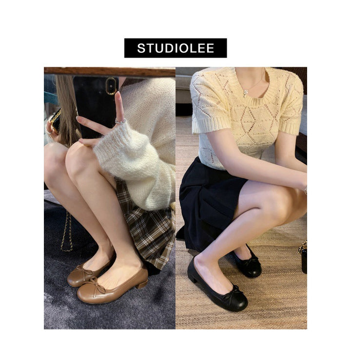 Dame Ballerinas med Sløjfedetalje Stilla