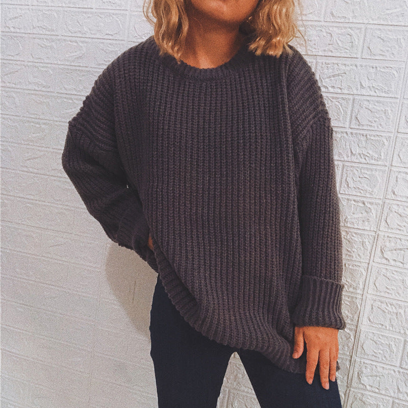 Kvinder chunky strikket sweater med oversize pasform og afslappede ærmer Stilla