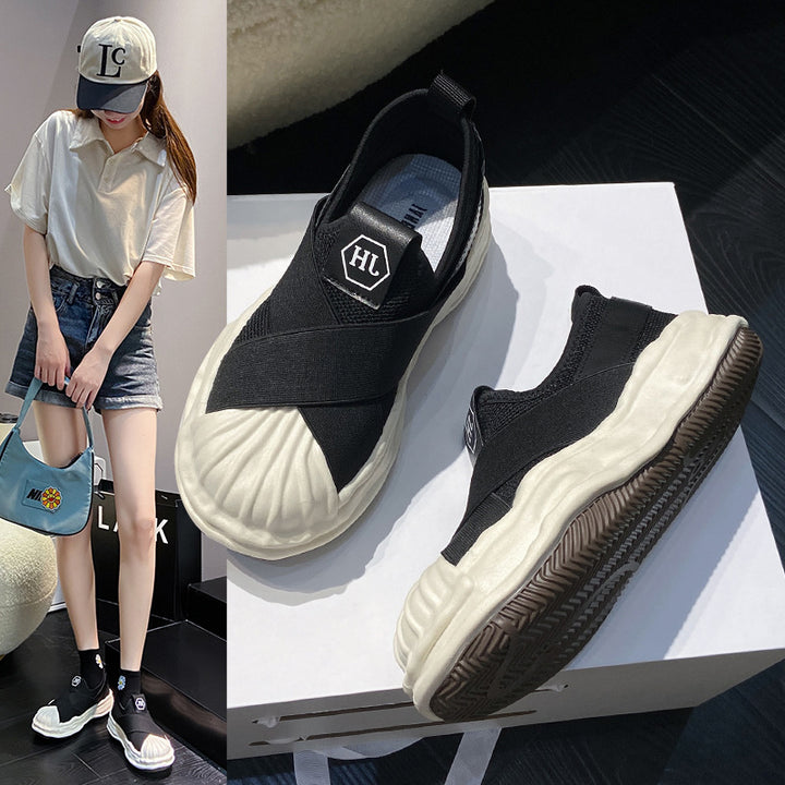Dame Slip-On Sneakers med åndbart overmateriale og fleksibelt såleprofil Stilla