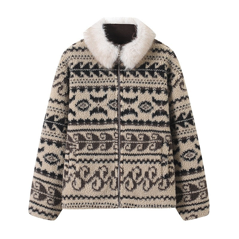 Kvinders fashionable teddyjakke med polstret krave Stilla