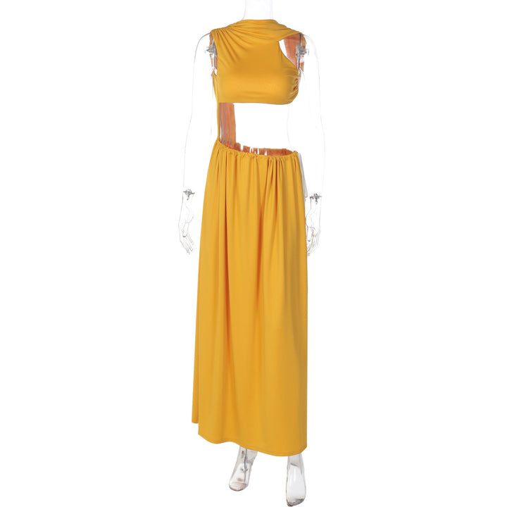 Dame Elegant Maxikjole med raffineret cut-out design og flydende pasform Skovae