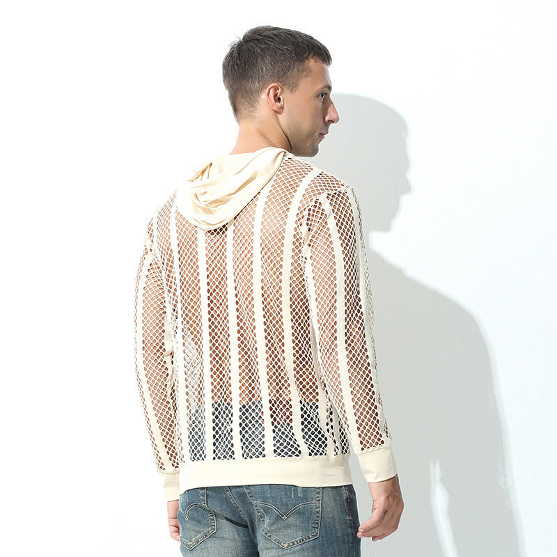 Herrer åndbar mesh-hoodie med hætte Stilla
