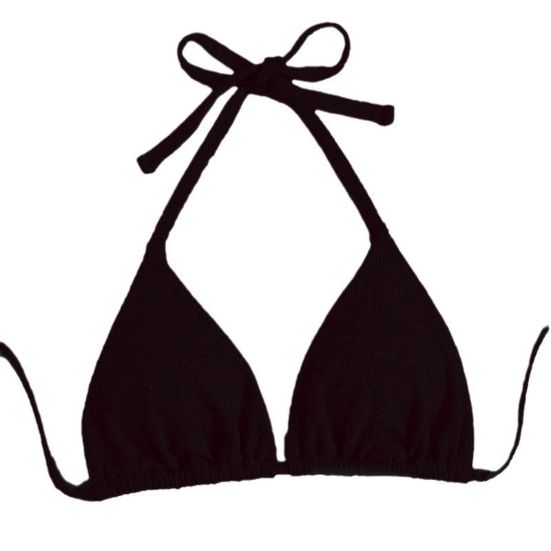 Dame Triangel-Bikini-top med dyb V-udskæring og elastisk stof Skovae