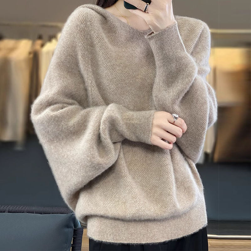 Kvinders V-hals sweater lavet af blødt materiale Stilla