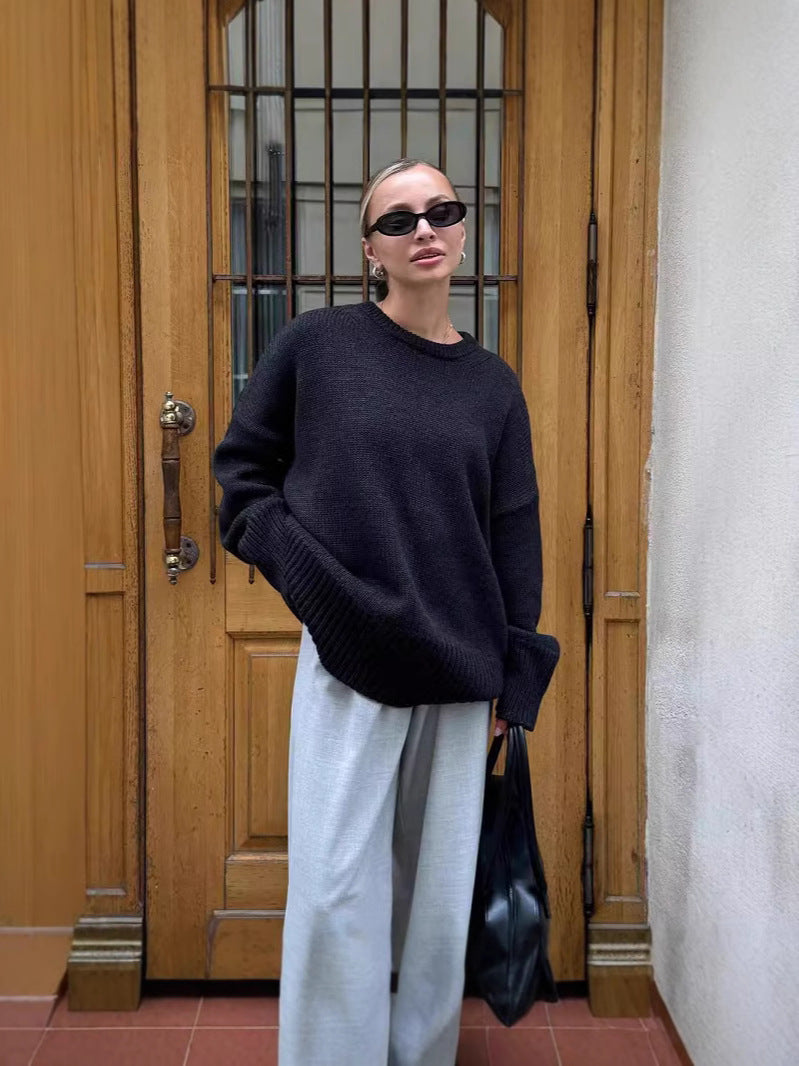 Femme Oversize Chunky Strikpullover Stilla