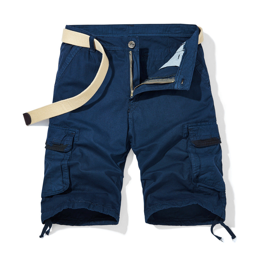 Herrer cargo shorts med alsidige sidelommer og justerbart bælte Stilla