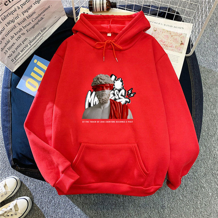 Kvinders hoodie med moderne grafisk print og inspirerende tekst Skovae