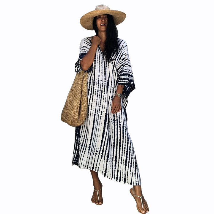 Kvinder Let Resort Kaftan Kjole Stilla