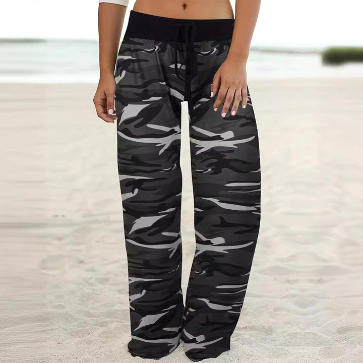 Dame fritidshose i moderne camouflage-look Stilla