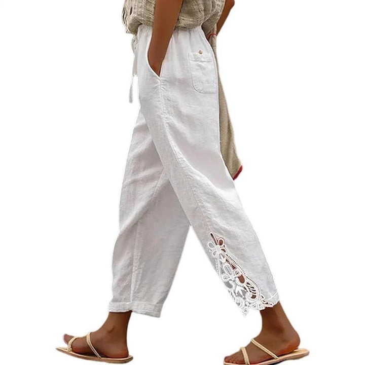 Dame Lettere og luftige sommerbukser i Boho-stil med broderi Skovae